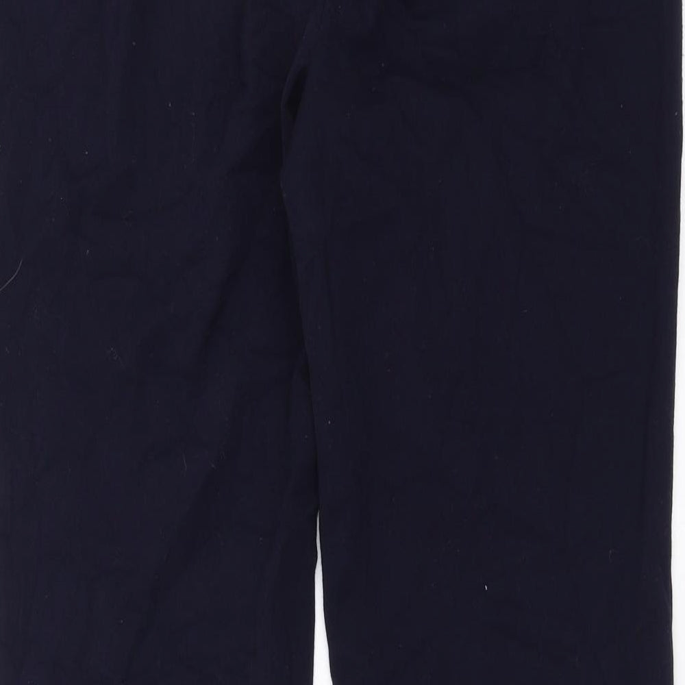 Marks and Spencer Womens Blue Trousers Size 10 L28 in - bootleg