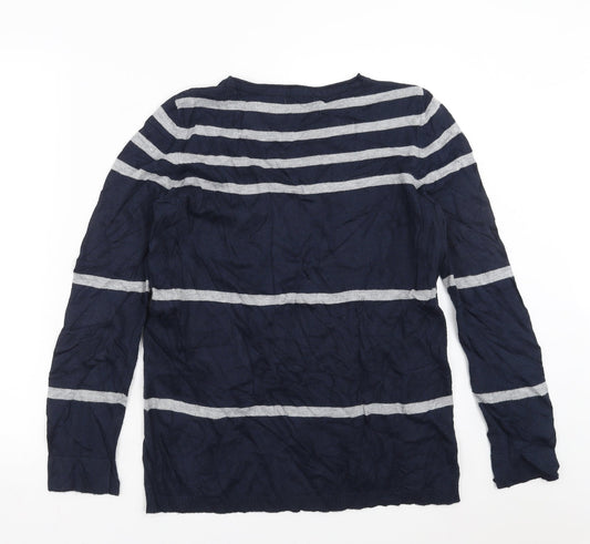 Betty Barclay Womens Blue Striped Pullover Jumper Size 12