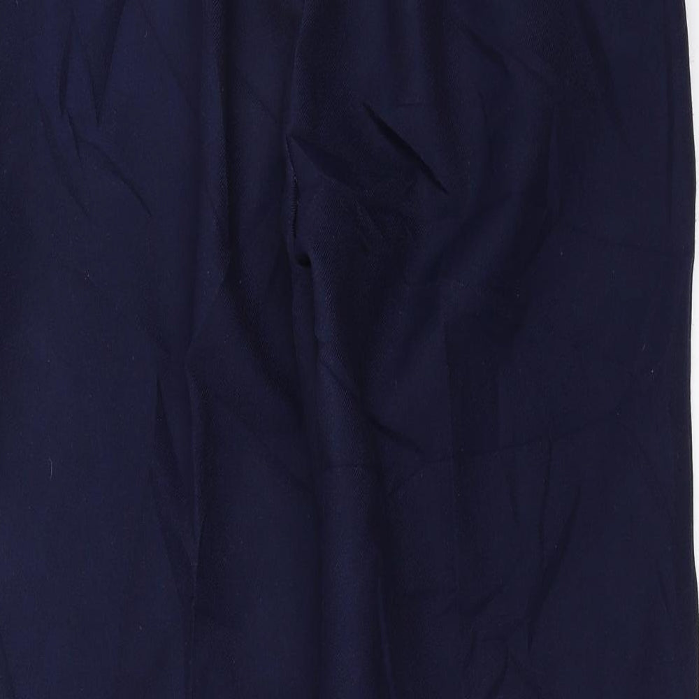 Brand and care label for st Michael women’s blue trousers, size UK 18, 29-inch leg