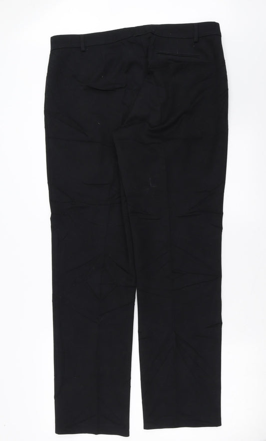 Marks and Spencer Womens Black Trousers Size 38 in L32 in