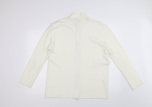 Glance Womens Ivory Cardigan Jumper Size L