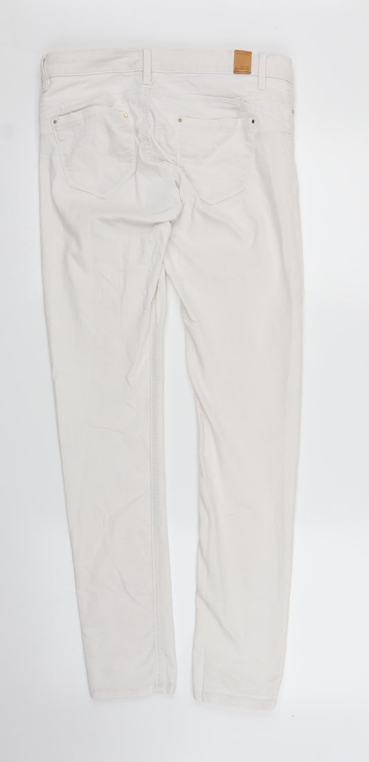 Stradavarius Womens White Denim Skinny Jeans Size 10 L28 in