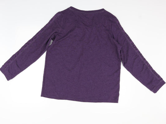 ESMARA Womens Purple Pullover Jumper Size L
