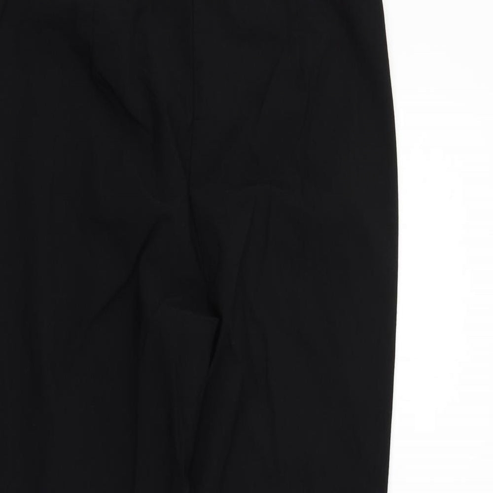 Brand and care label for Papaya women’s black trousers, size UK 12, 20-inch leg
