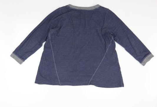 Capri Womens Blue Pullover Jumper Size M