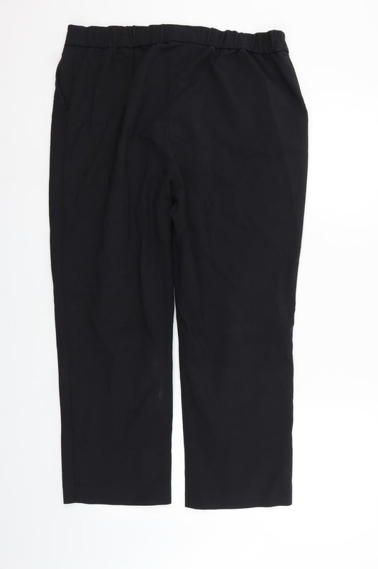 Marks and Spencer Womens Black Trousers Size 16 L24 in