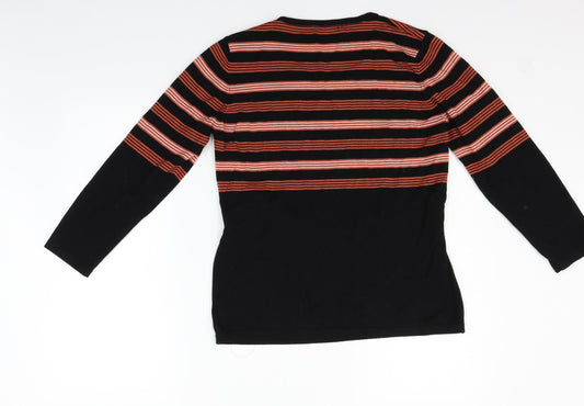 Preworn Womens Beige Striped Pullover Jumper Size L