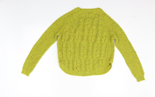 Marks and Spencer Womens Yellow Henley Jumper Size 8
