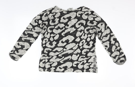 ASOS Womens Black Geometric Pullover Jumper Size 10