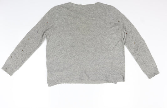 Topshop Womens Grey Pullover Jumper Size 10
