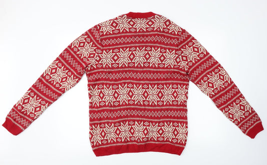 Oslo Womens Red Pullover Jumper Size L