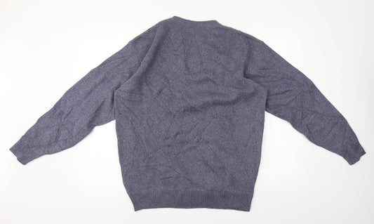 Carson Mens Blue Pullover Jumper Size S