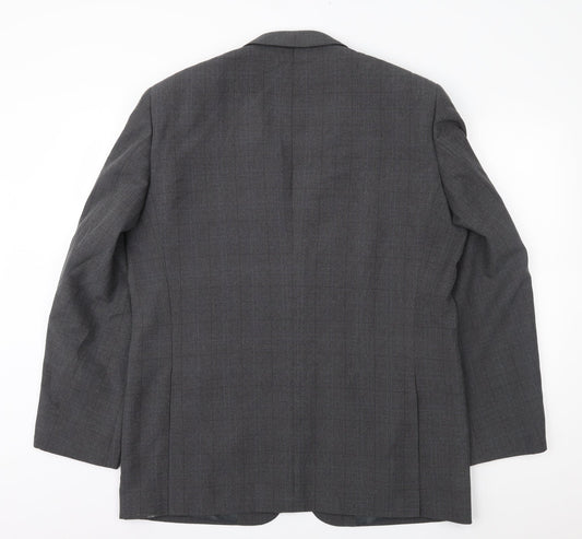 Greenwoods Mens Grey Check Jacket Suit Jacket Size 42
