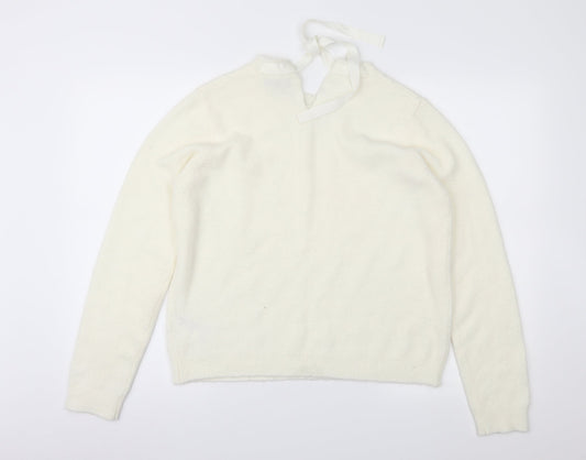 Oasis Womens Ivory Pullover Jumper Size M