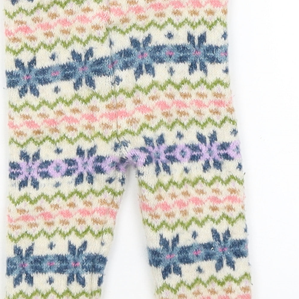 Brand and care label for Marks & Spencer Baby Beige Geometric Capri Trousers, size 3-6, Months