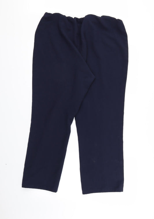 BM collection Womens Blue Trousers Size 16 L26 in