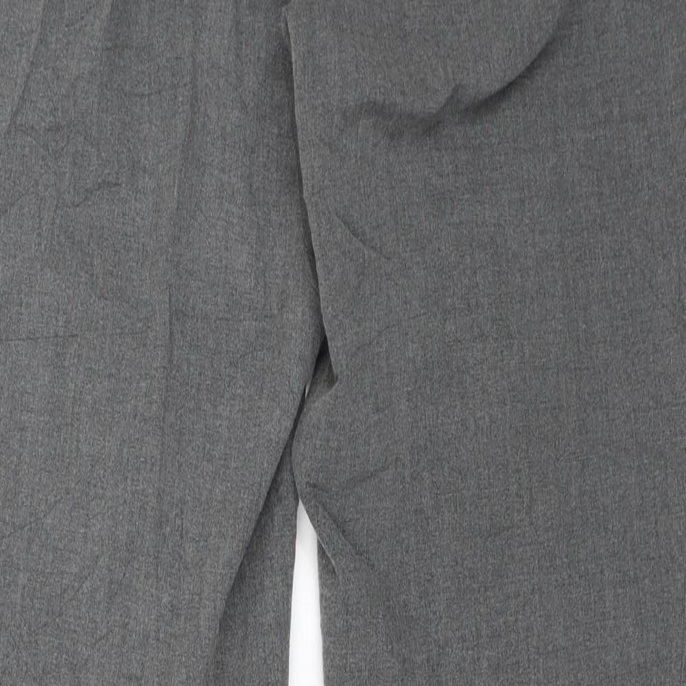 M&S Womens Grey Dress Pants Trousers Size 14 L26 in
