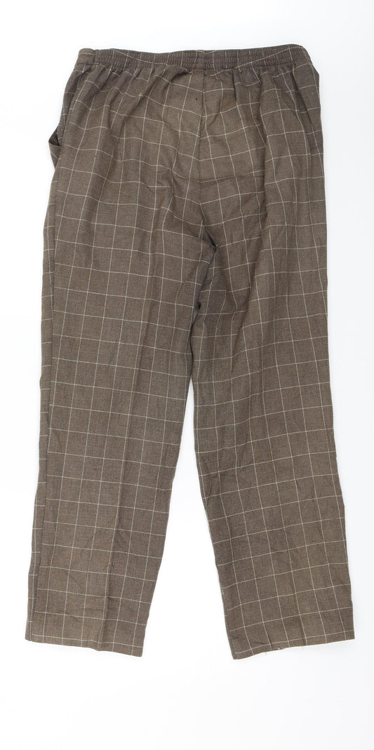 Marks and Spencer Womens Brown Capri Trousers Size 12 L25 in