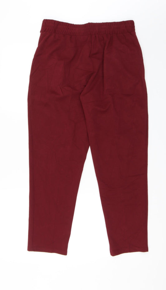 New Look Womens Red Trousers Size 10 L26 in
