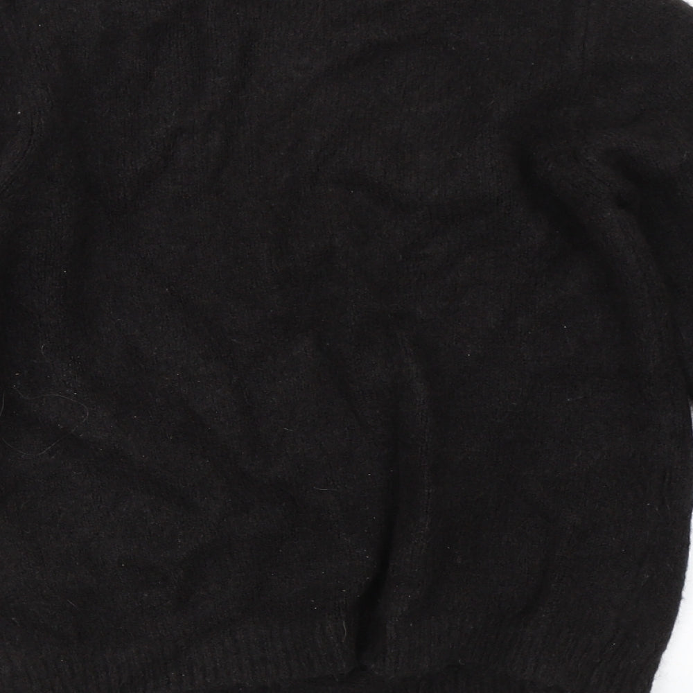 M&S Girls Black Pullover Jumper Size 11-12 Years - Heart