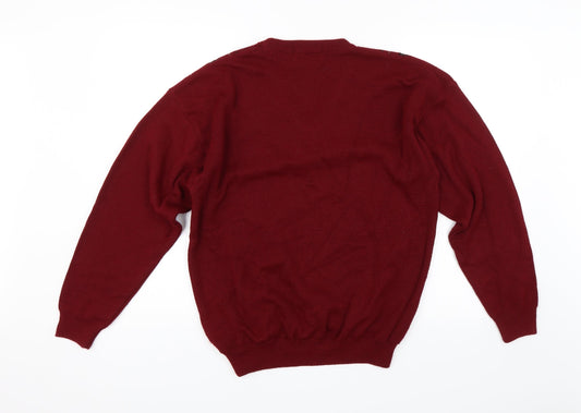 Oliver Harding Mens Red Striped Pullover Jumper Size M