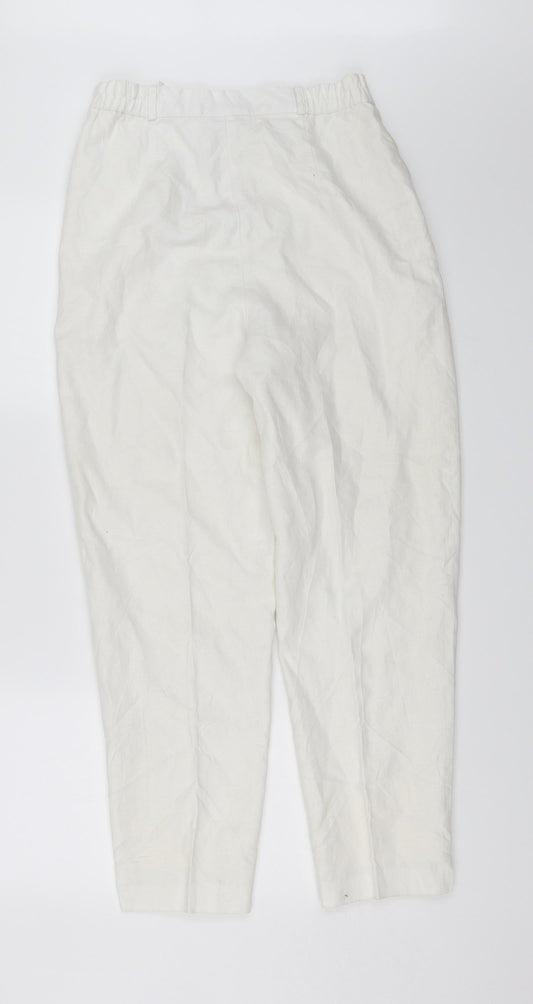 Barry Sherrard Womens White Trousers Size 12 L25 in