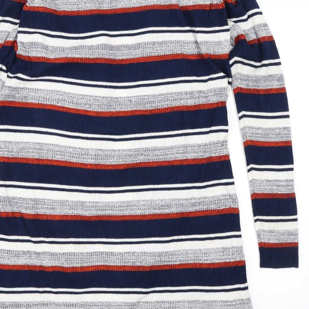 Papaya Womens Blue Striped Jacket Size 14