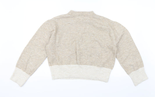 H&M Womens Brown Pullover Jumper Size XS