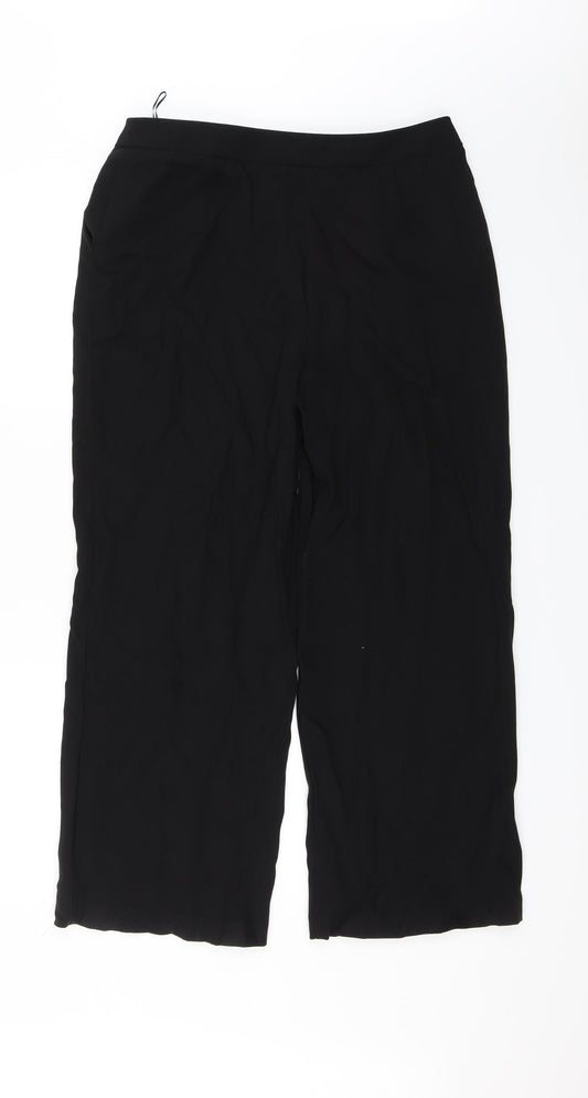 M&S Womens Black Dress Pants Trousers Size 14 L25 in