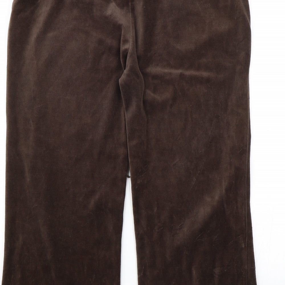 Denim & Co. Womens Brown Sweatpants Trousers Size 18 L22 in