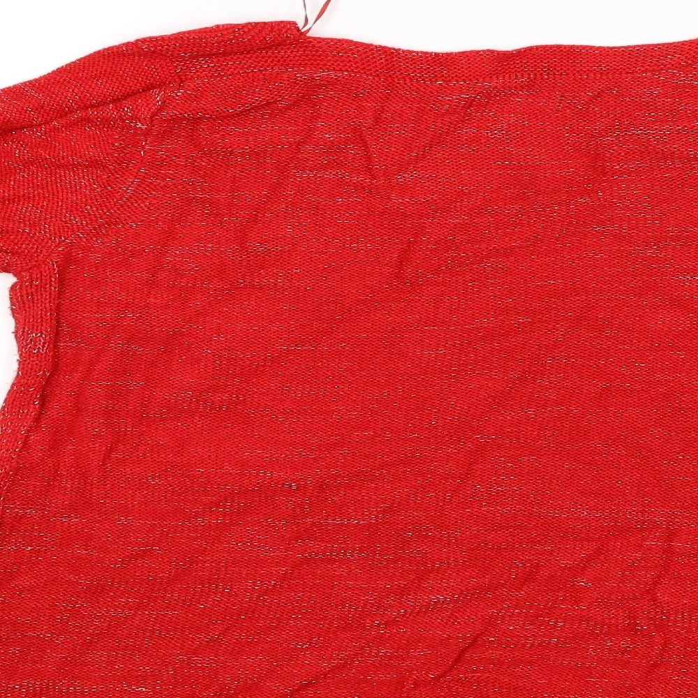 Brand and care label for Papaya women’s red jumper, size UK 16