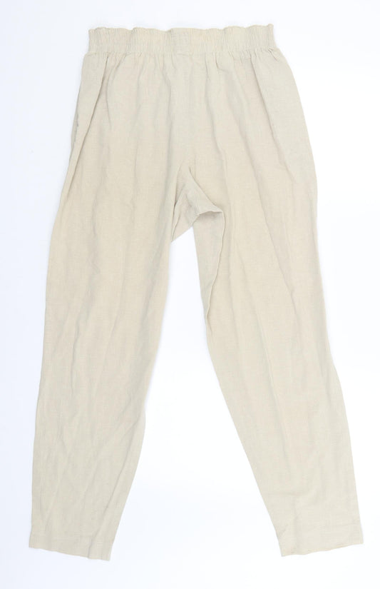 jane dickinsomn Womens Beige Jogger Trousers Size 14 L28 in
