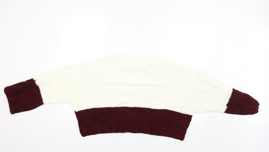 Topshop Womens White Pullover Jumper Size 8