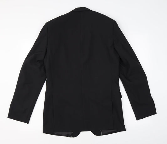 Cedar Wood State Mens Black Jacket Suit Jacket Size 36