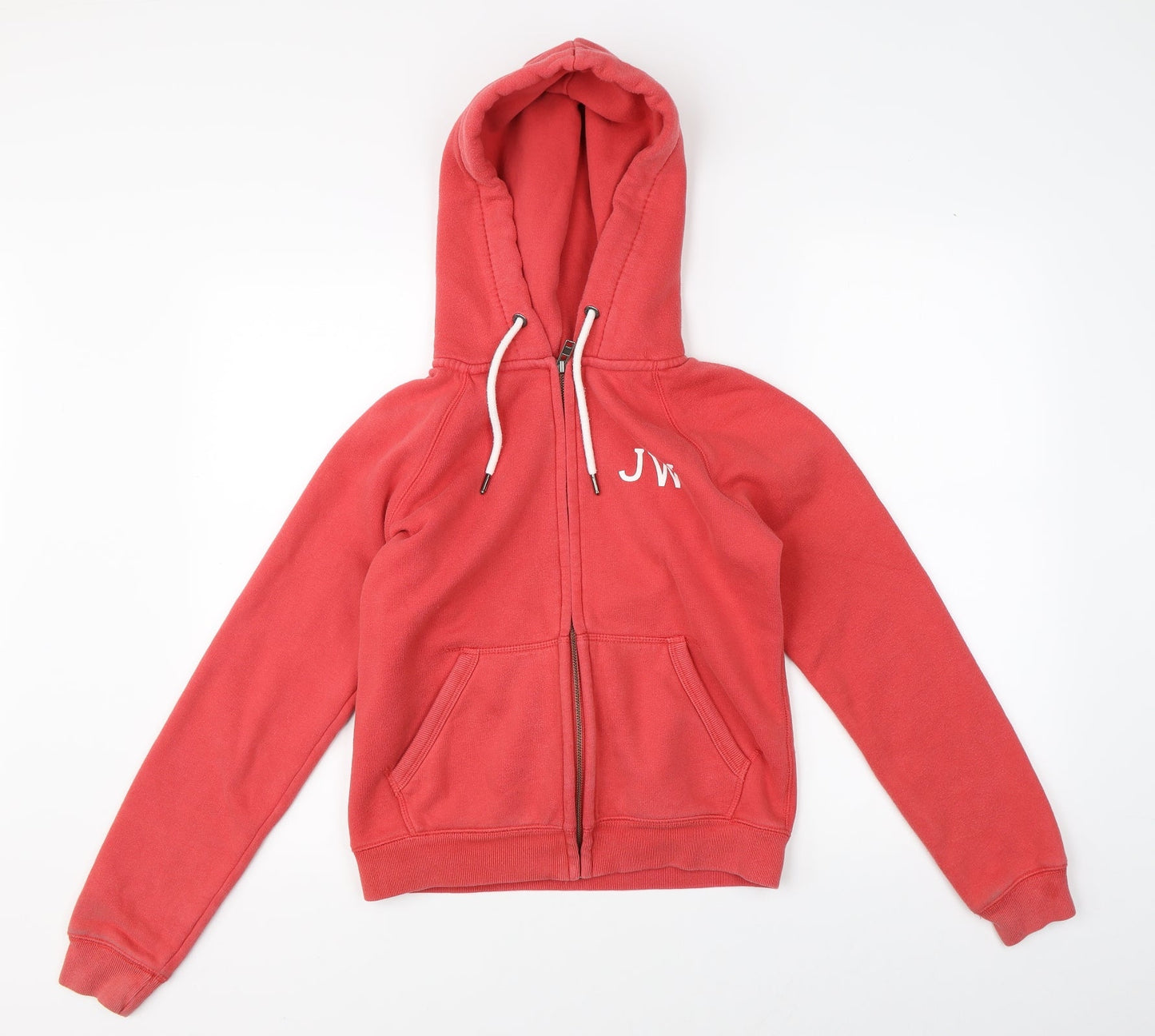 Jack Wills Womens Red Full Zip Hoodie Size 6
