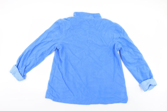 Anne De Lancay Womens Blue Quilted Coat Size M