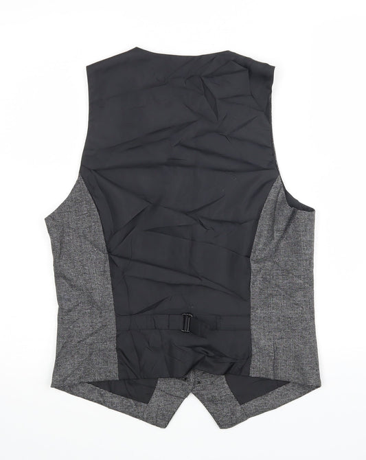 H&M Mens Grey Jacket Suit Waistcoat Size 36