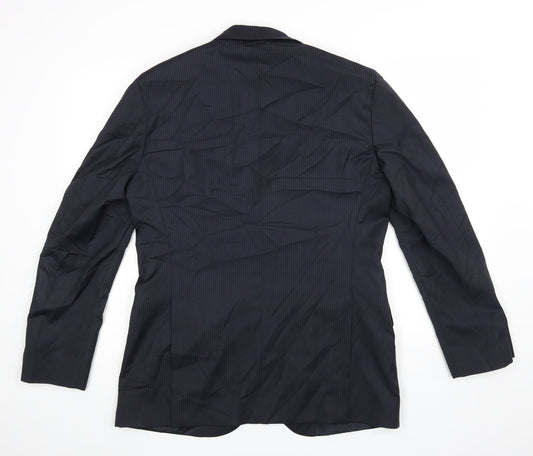 Trial Mens Blue Striped Jacket Blazer
