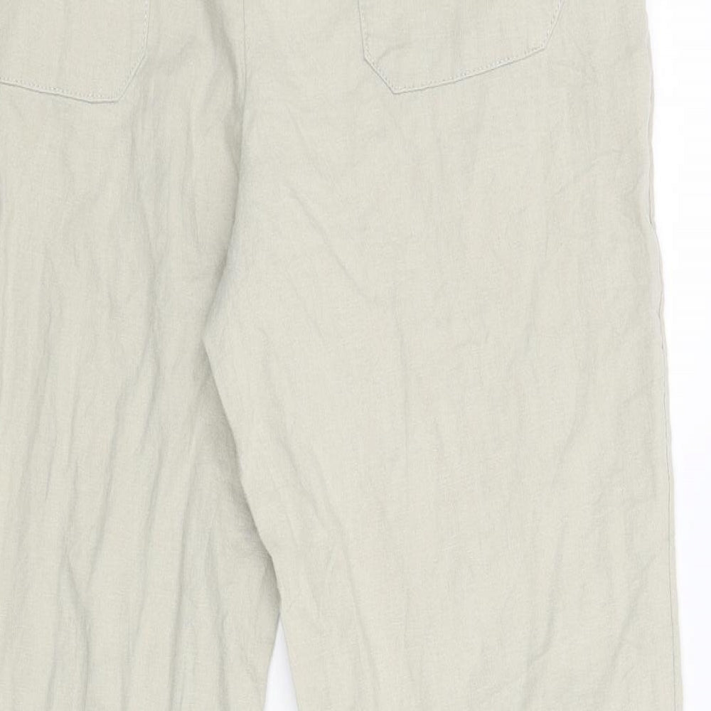 M&S Womens Beige Trousers Size 34 L31 in