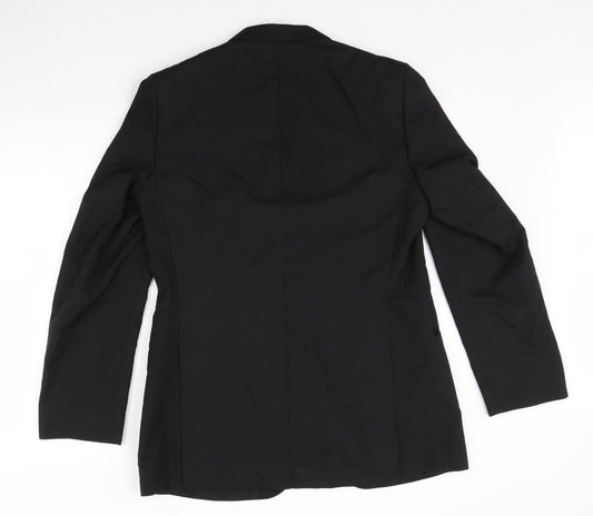 Dormie Mens Black Jacket Suit Jacket Size 40