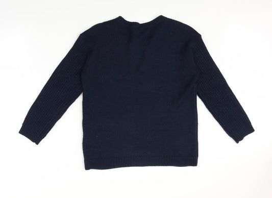 Dorothy Perkins Womens Blue Knit Pullover Jumper Size 10