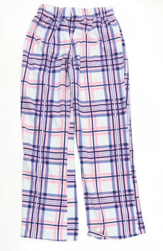 Preworn Womens Pink Plaid Sweatpants Trousers Size M L27 in
