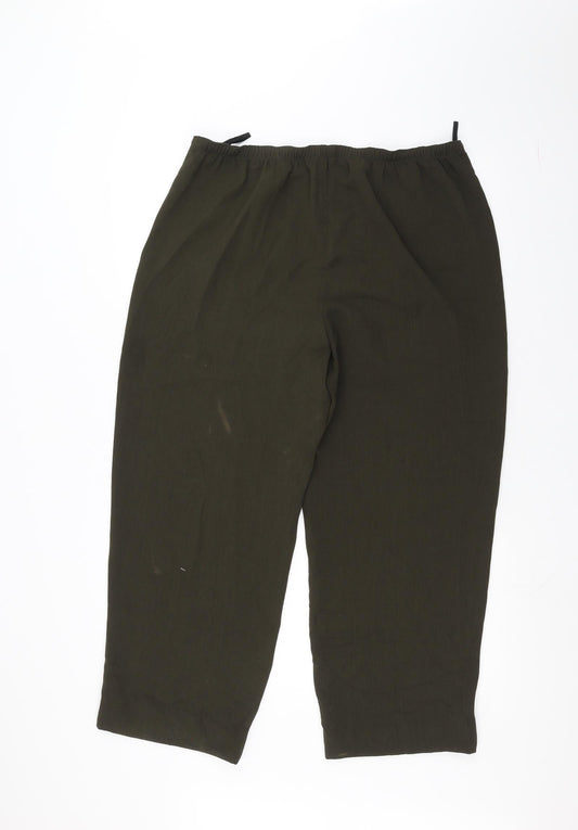 Marks and Spencer Womens Green Trousers Size 16 L24 in
