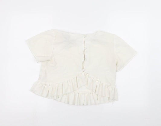 ASOS Womens White Basic T-Shirt Size 10