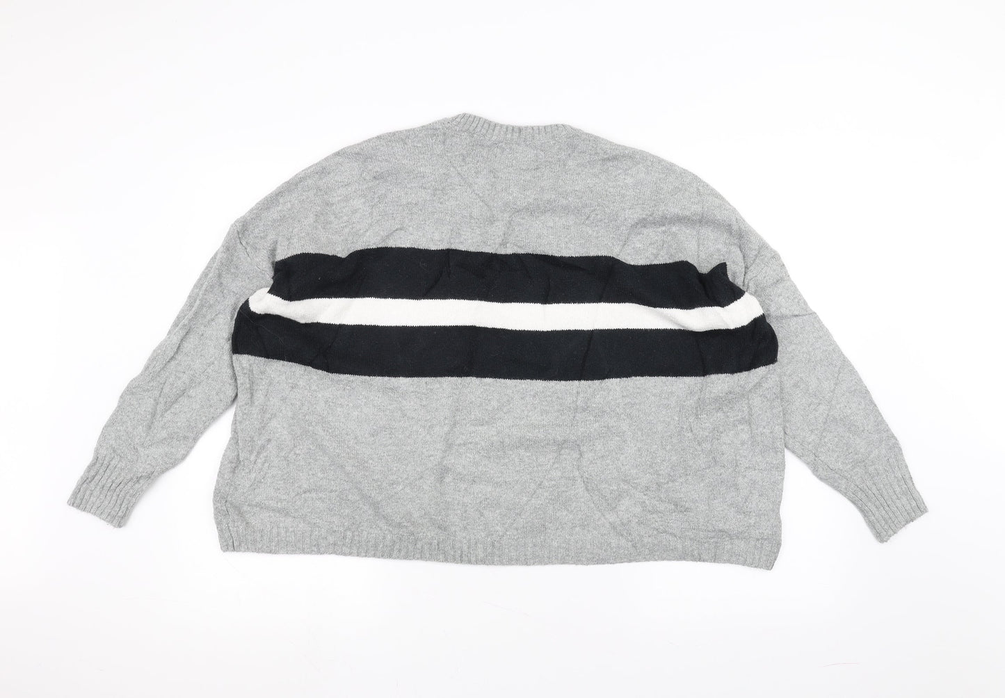 Hollister Womens Grey Knit Pullover Jumper Size S