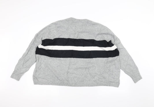 Hollister Womens Grey  Knit Pullover Jumper Size S