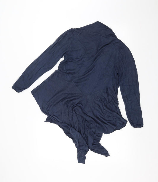 Text Womens Blue Cardigan Jumper Size M