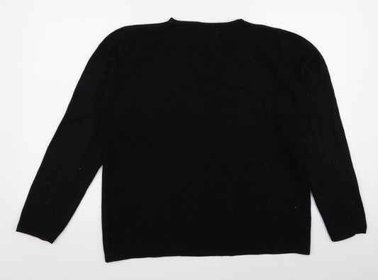 Sara Womens Black Pullover Jumper Size 18