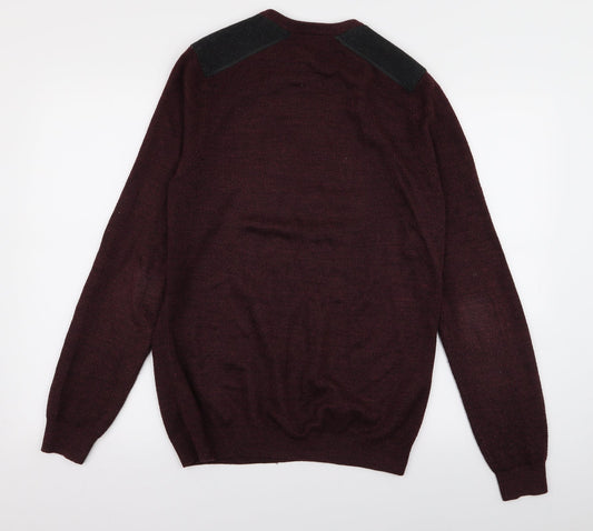 New Look Mens Red Pullover Jumper Size S