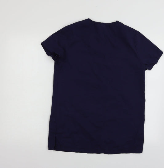 Wio Womens Blue Basic Blouse Size L